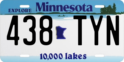 MN license plate 438TYN