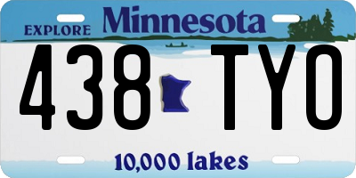 MN license plate 438TYO