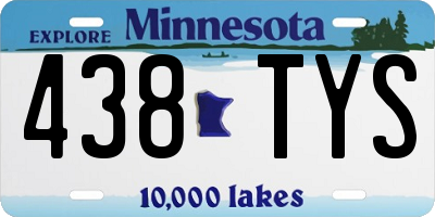 MN license plate 438TYS