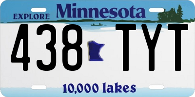 MN license plate 438TYT