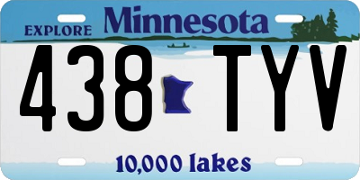 MN license plate 438TYV