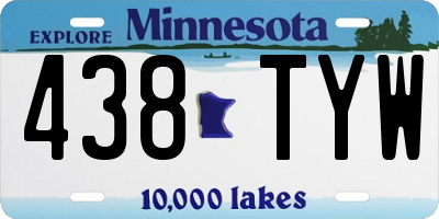 MN license plate 438TYW