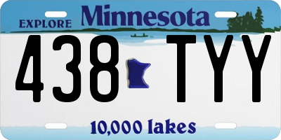 MN license plate 438TYY