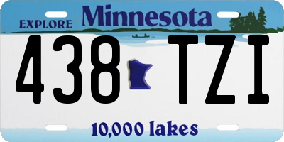 MN license plate 438TZI