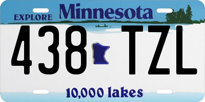 MN license plate 438TZL