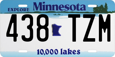 MN license plate 438TZM