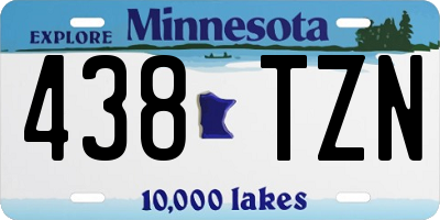 MN license plate 438TZN