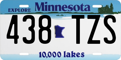 MN license plate 438TZS