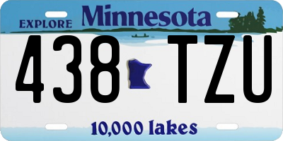 MN license plate 438TZU