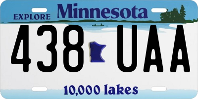 MN license plate 438UAA