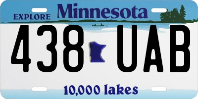 MN license plate 438UAB