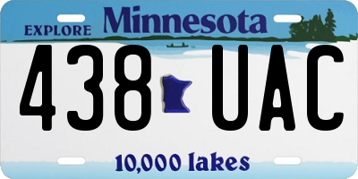 MN license plate 438UAC