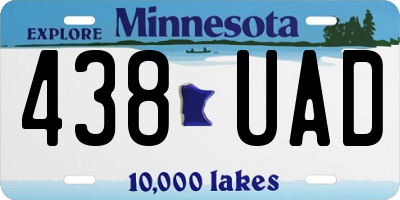 MN license plate 438UAD