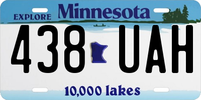 MN license plate 438UAH