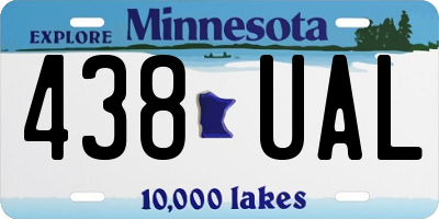 MN license plate 438UAL