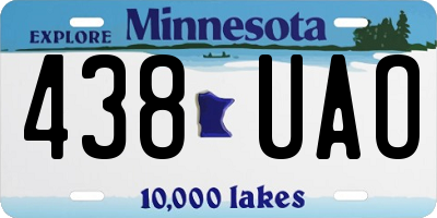 MN license plate 438UAO