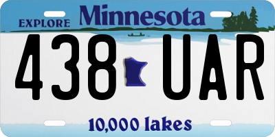 MN license plate 438UAR