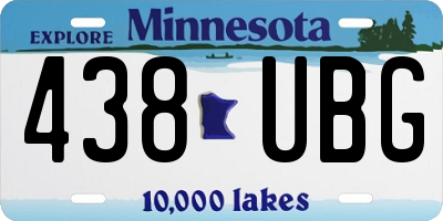 MN license plate 438UBG