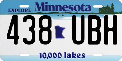 MN license plate 438UBH