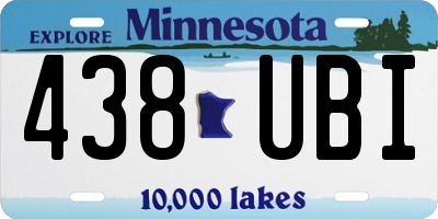 MN license plate 438UBI