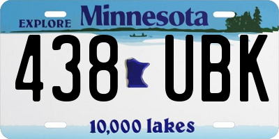 MN license plate 438UBK