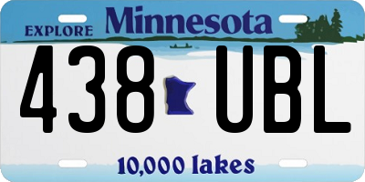 MN license plate 438UBL