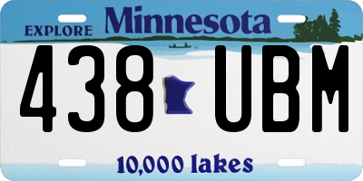 MN license plate 438UBM
