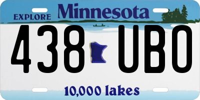 MN license plate 438UBO