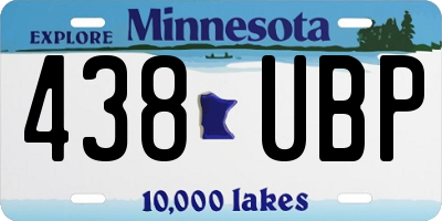 MN license plate 438UBP