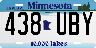 MN license plate 438UBY
