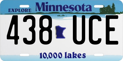 MN license plate 438UCE