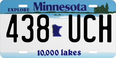 MN license plate 438UCH