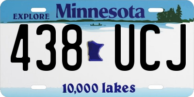 MN license plate 438UCJ