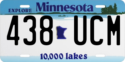 MN license plate 438UCM