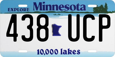 MN license plate 438UCP