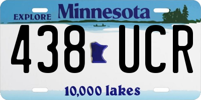 MN license plate 438UCR