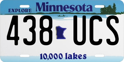 MN license plate 438UCS