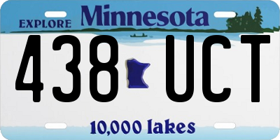 MN license plate 438UCT