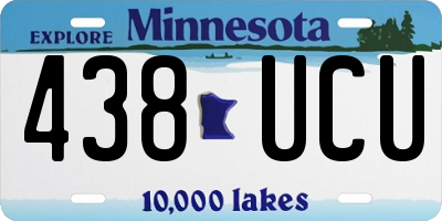 MN license plate 438UCU