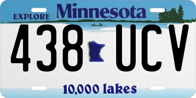 MN license plate 438UCV