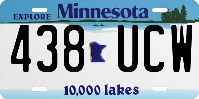 MN license plate 438UCW