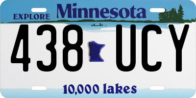 MN license plate 438UCY
