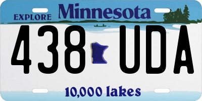 MN license plate 438UDA
