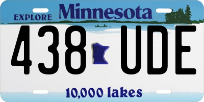 MN license plate 438UDE