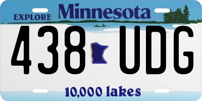 MN license plate 438UDG