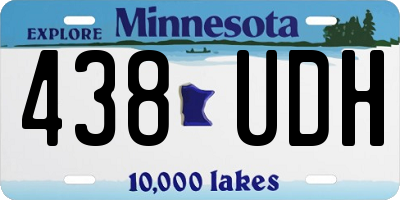 MN license plate 438UDH