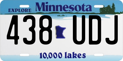MN license plate 438UDJ