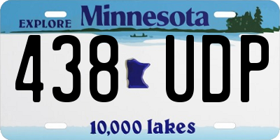 MN license plate 438UDP
