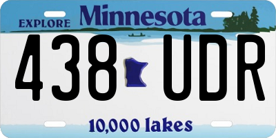 MN license plate 438UDR