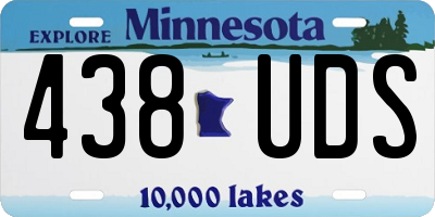 MN license plate 438UDS